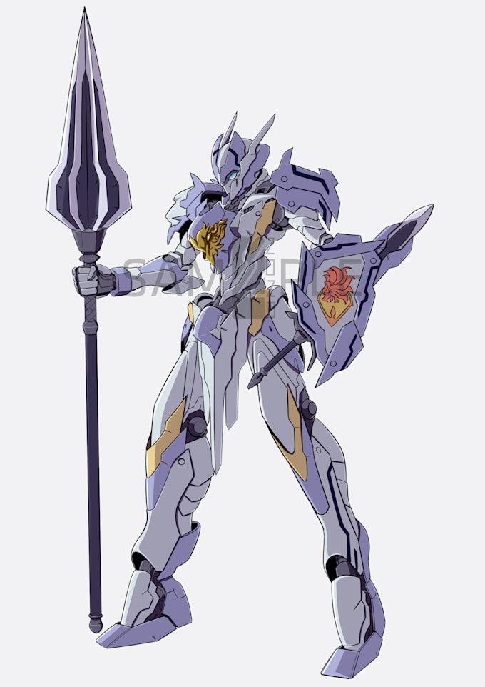 draw your mecha robot fanart or original in digital artwork