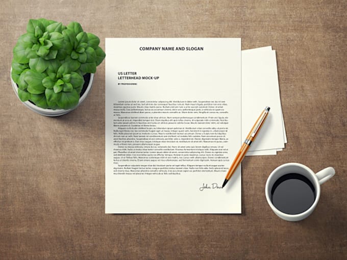 do editable professional letterhead design