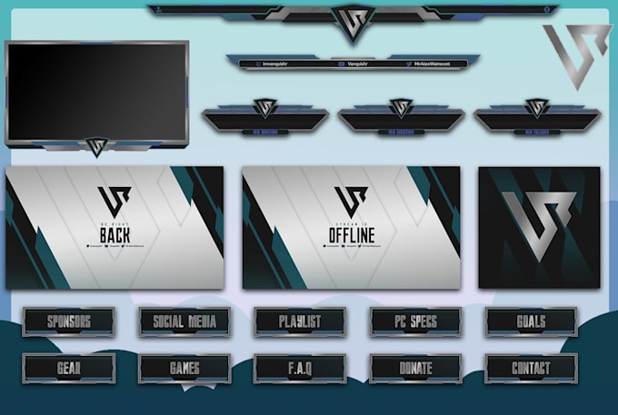 design overlay package for your twitch, youtube