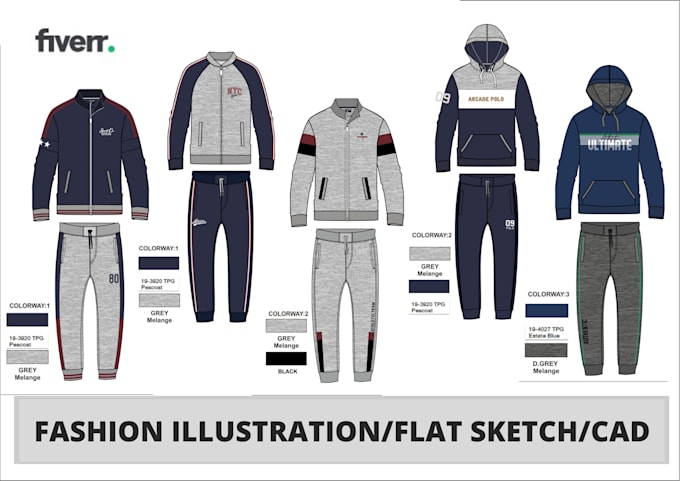 design fashion apparel flat sketch illustration