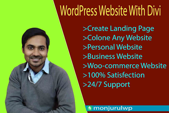 design divi wordpress website or divi landing page by divi theme