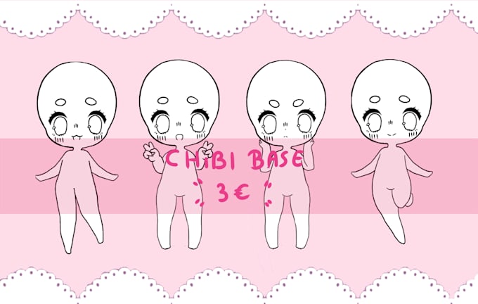 Do anime chibi bases by Lyneriia | Fiverr