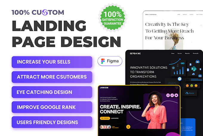 design a modern and high converting figma landing page with modern UI UX