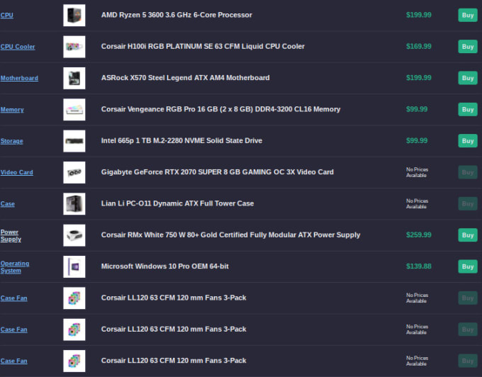Build your pc part picker list by Azz_bnfaja Fiverr