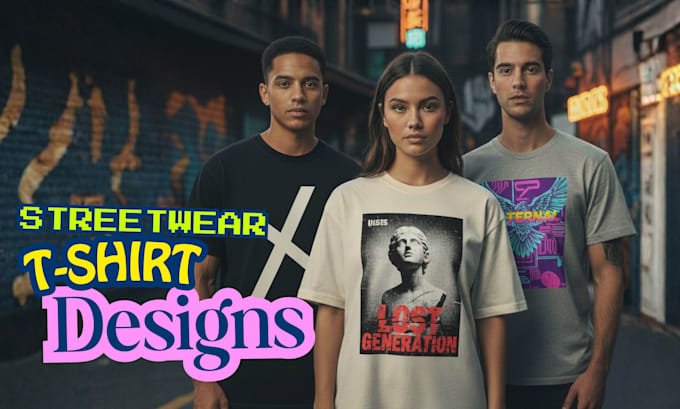 create a professional streetwear t shirt design
