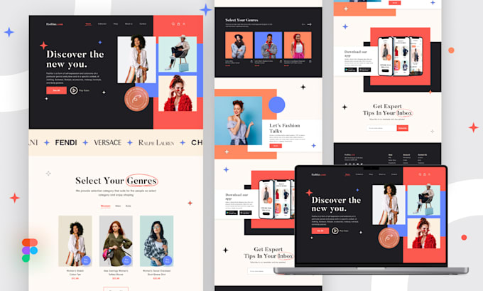design a high converting figma website UI UX or landing page