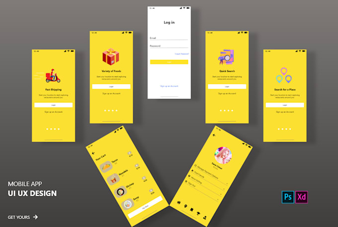 Design awesome ui ux designs for your mobile app by Saad_bin_faisal ...