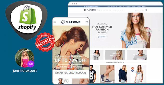 design shopify clothing store or website