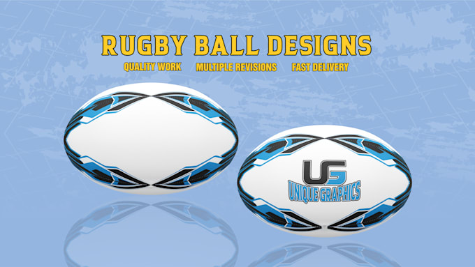 design a rugby ball and a soccer ball