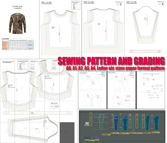 make any garments sewing pattern and grading