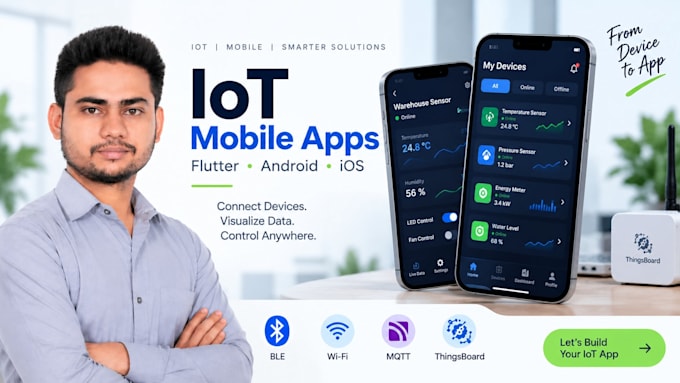 build flutter and native mobile apps for iot devices and thingsboard app