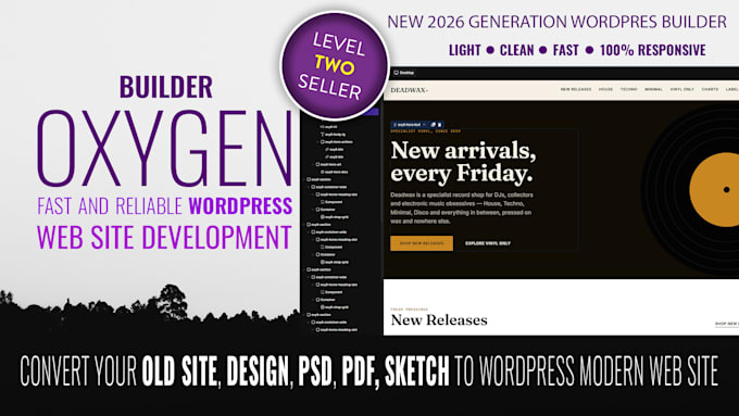 develop a premium wordpress website using oxygen builder or oxygen 6