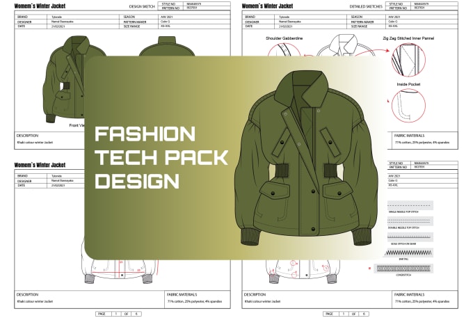 create factory support fashion tech pack designs