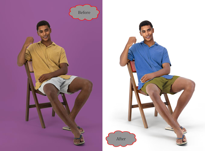 do well remove background, color change, model retouch
