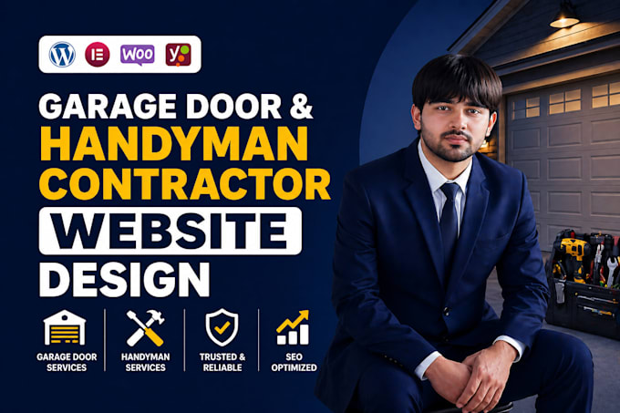 design a garage door or handyman contractor website with local SEO