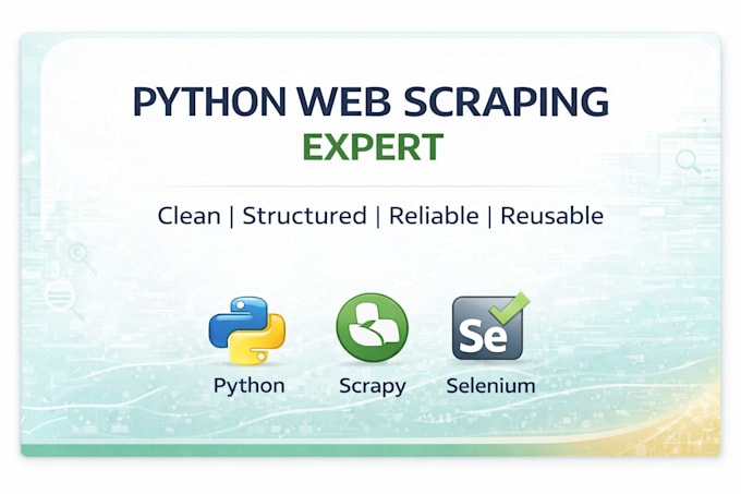 build custom python web scrapers for clean data extraction