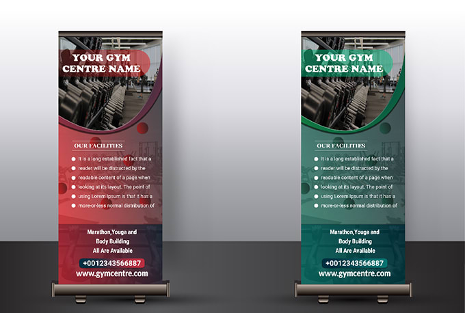 create roll up banner and billboard design