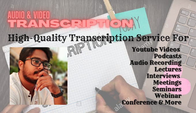 transcribe any audio or video to clean and error free text