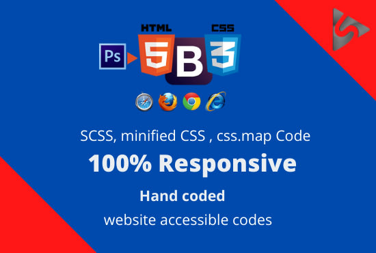 convert PSD to HTML with bootstrap for responsive all device