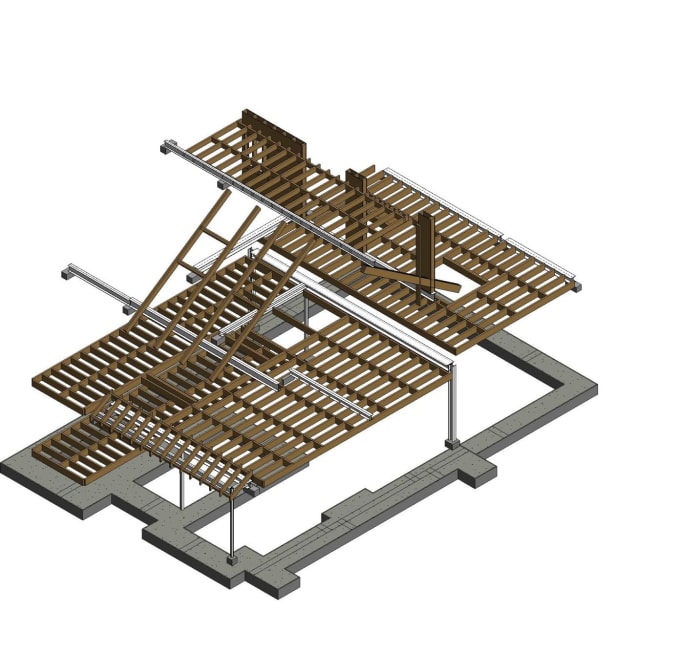 do steel and concrete structural 3d revit model or auto cad