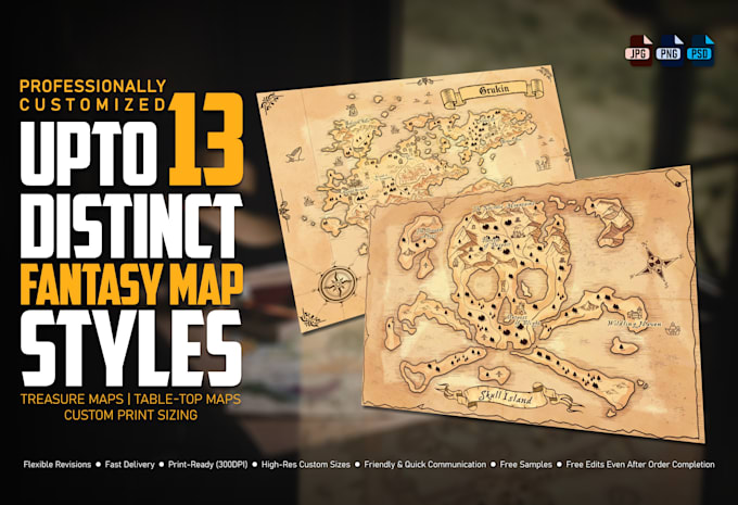 draw vintage fantasy maps for books, dnd, and tabletop games