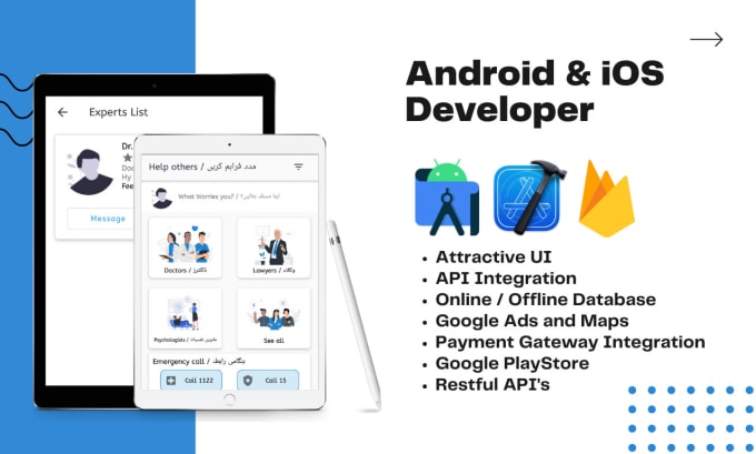 develop and promote android and ios mobile apps for business
