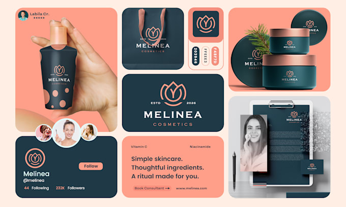 design brand style guide, brand identity, brand book and logo