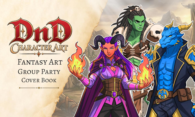 draw dnd character art, fantasy art, illustration for concept art