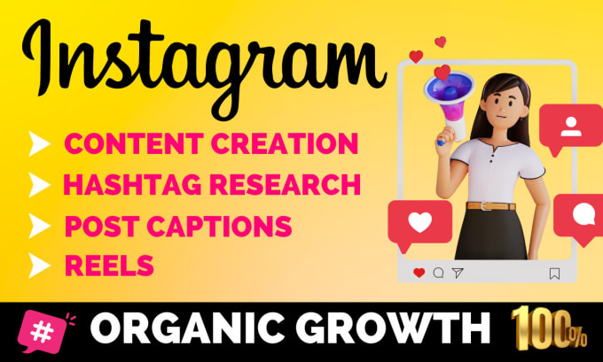 manage your instagram and create content for organic growth