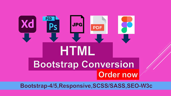 convert figma to html, psd to html responsive tailwind CSS