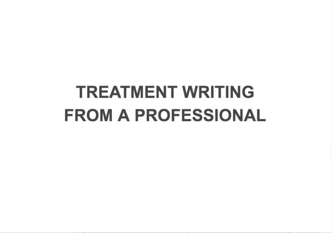 write a synopsis or treatment for your script