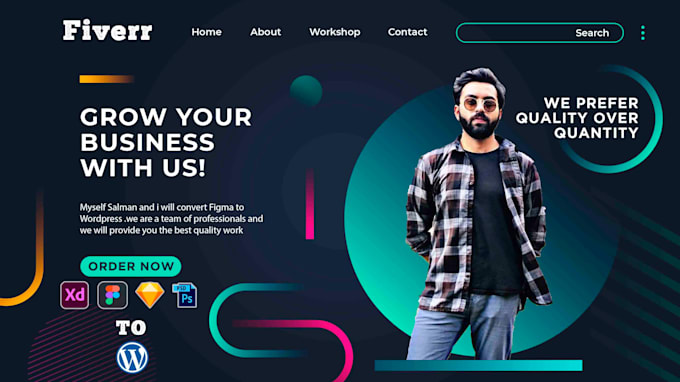 convert sketch,psd, xd, figma to wordpress through elementor pro