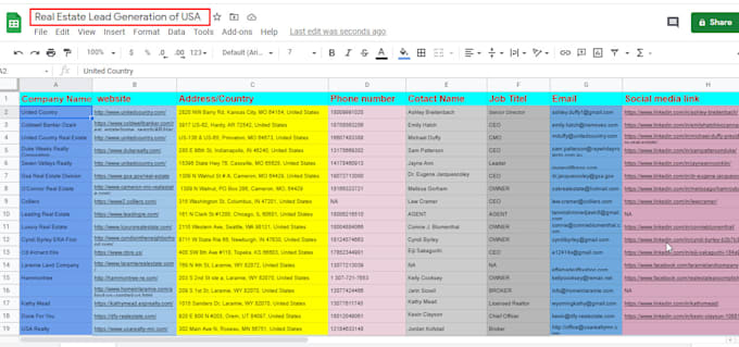 do b2b lead generation and linkedin lead for targeted  location