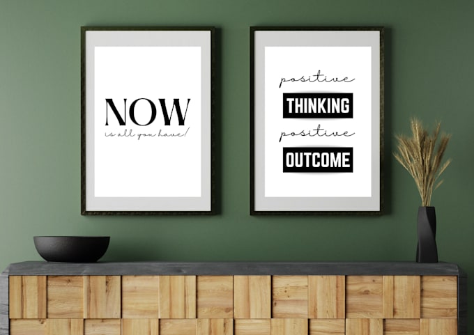 create high quality custom typography, minimalist printable wall art