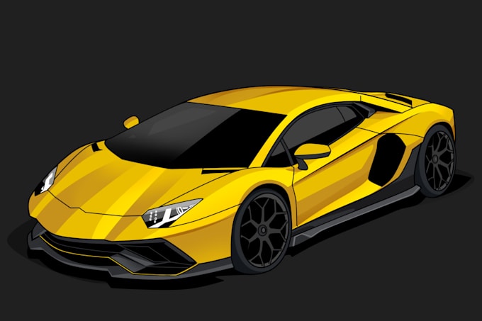 draw your car into a cartoon illustration in 24 hours