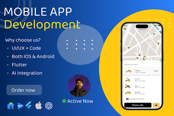 build a flutter mobile app for ios and android with ai integration