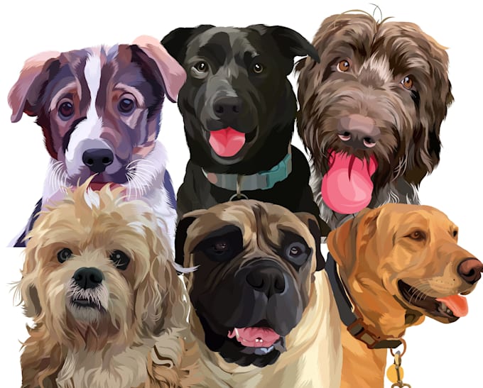 draw your pet into cartoon vector