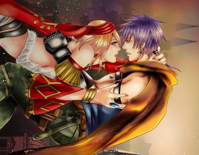 draw your oc, otp in comics and light novel illustration
