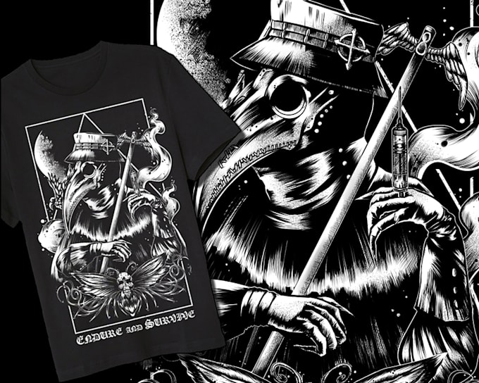create a amazing and dark tshirt design