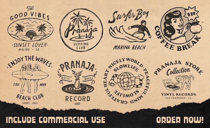 create vintage hand drawn illustration for tshirt