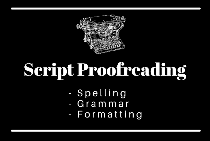 professionally proofread and edit your screenplay