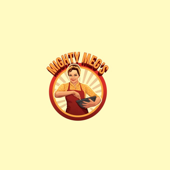 create retro logo for cake or bread mixes
