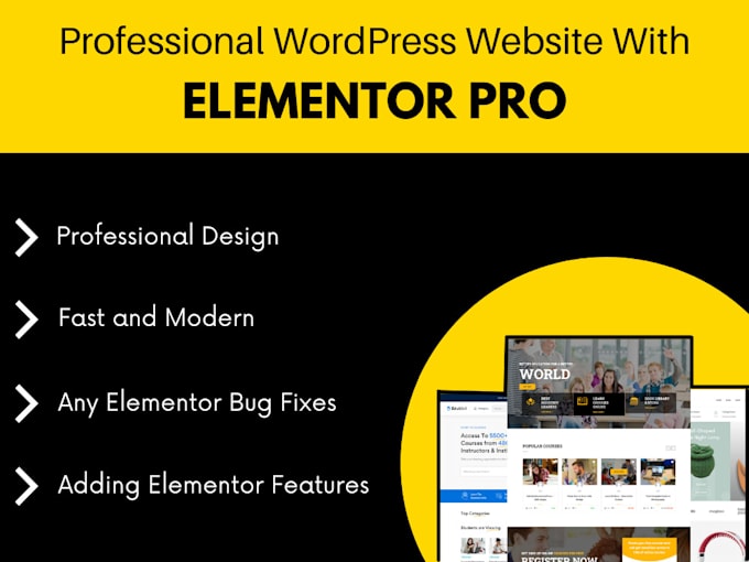 design modern and responsive website using elementor pro