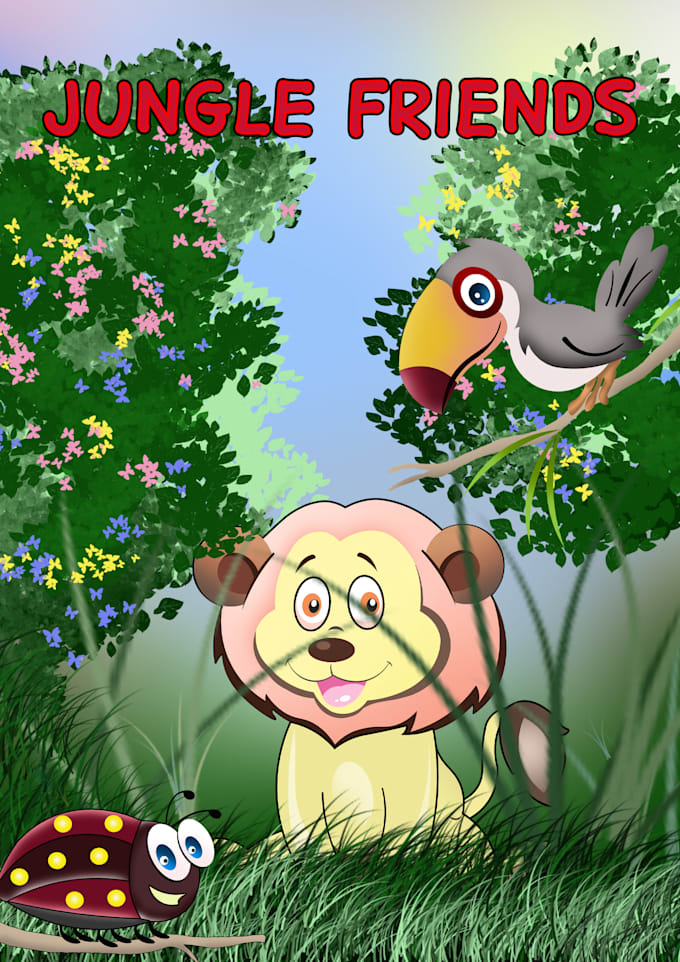 draw cute animal cartoon for kids