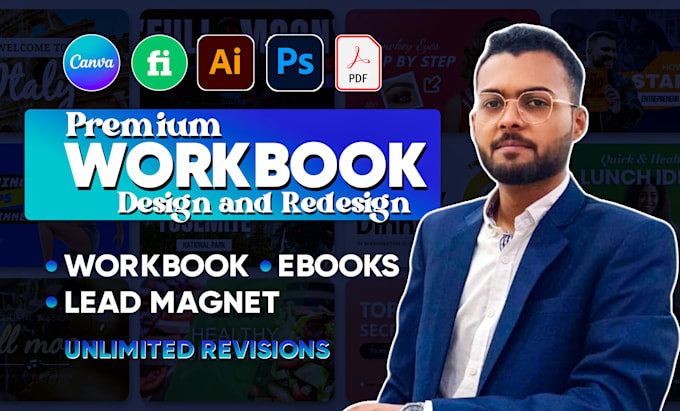 edit design and redesign any type of workbook and ebooks