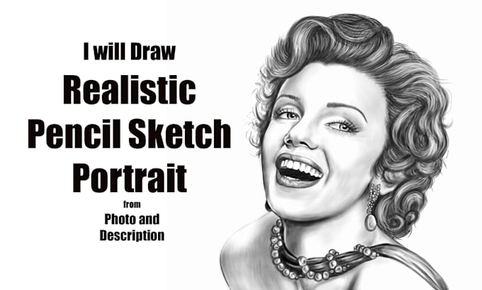 create realistic hand drawn portrait from your photo