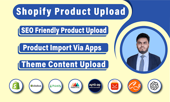 do shopify product listing and data entry