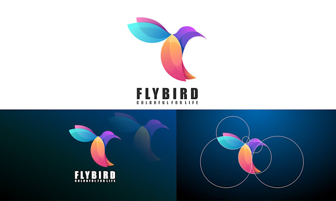 design unique colorful, minimal with golden ratio style
