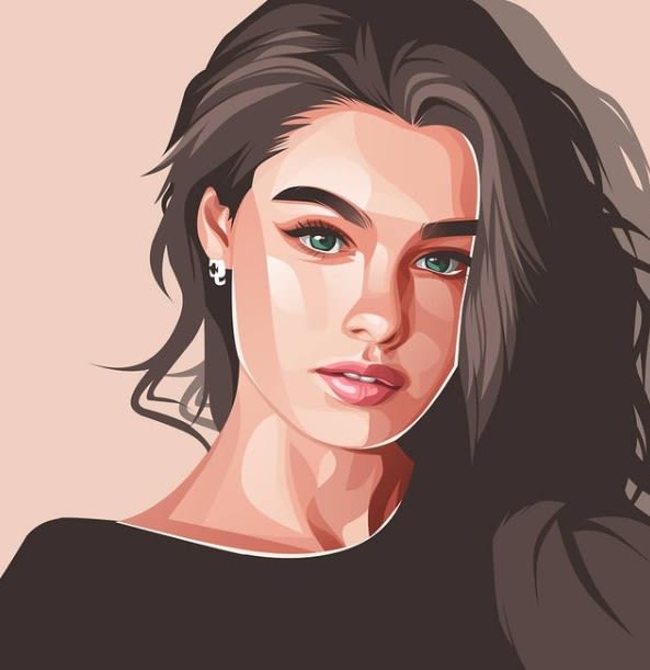Make a face into a color or bw vector art portrait by Shery769 | Fiverr