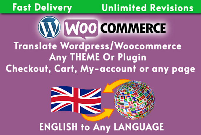 translate wordpress woocommerce website, theme or plugins